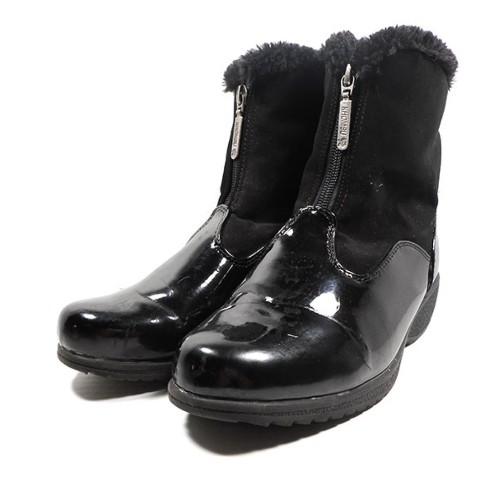 Khombu Women's Ankle Boots Faux Fur Winter Shoes.